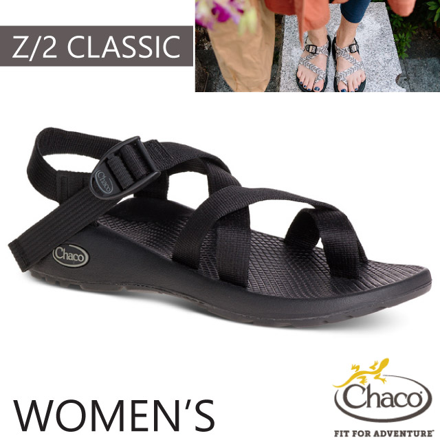 【美國 Chaco】贈置鞋袋!女 Z/2 CLASSIC 越野運動涼鞋(夾腳款)/CH-ZCW02-H405 黑✿30E010
